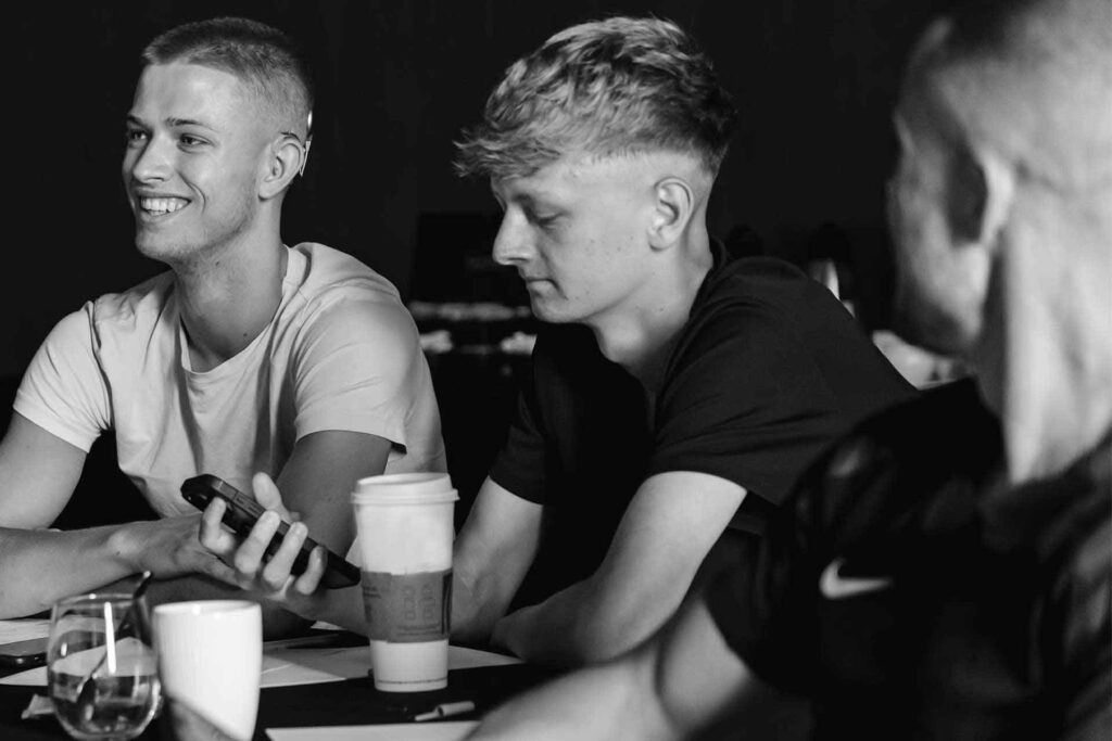 Expert mentoring – learners enjoying a coaching drill – CASE learner support
